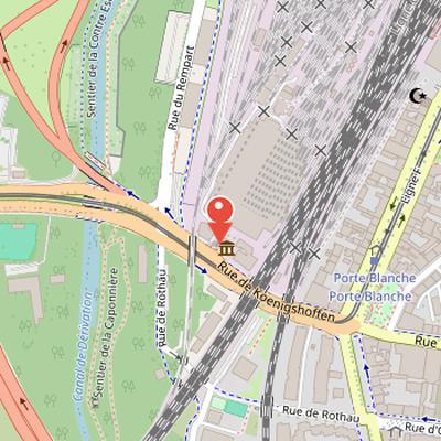 Map showing the location of Voodoo Castle in Strasbourg