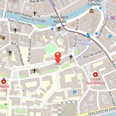 Map showing the location of Wine cellar of the Hôpital civil in Strasbourg