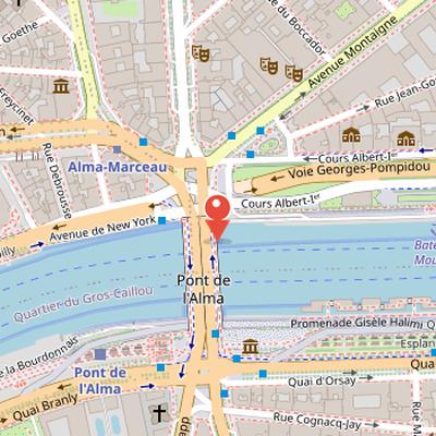Map showing the location of Le Zouave in Paris